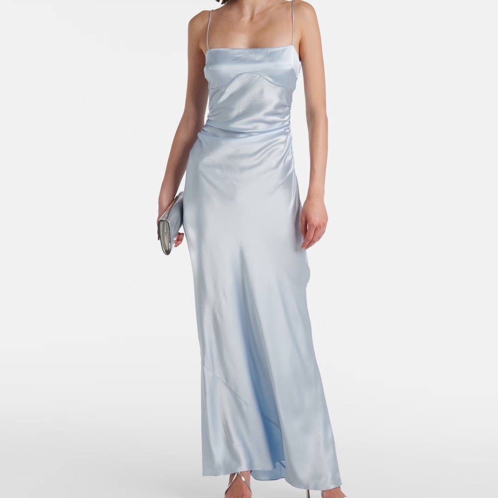 SIR the label Light Blue Silk Maxi Dress